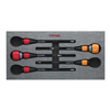 Vessel Tools 2-Piece Ball Ratchet Screwdriver, Replacable 3-pc Blade