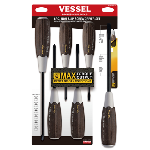 WOOD-COMPO Non-Slip Screwdriver 6PC. Set