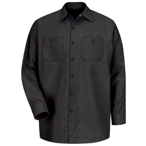 Workwear Outfitters Sp14Bk-Rg-L Long Sleeve Work Shirt Black Large