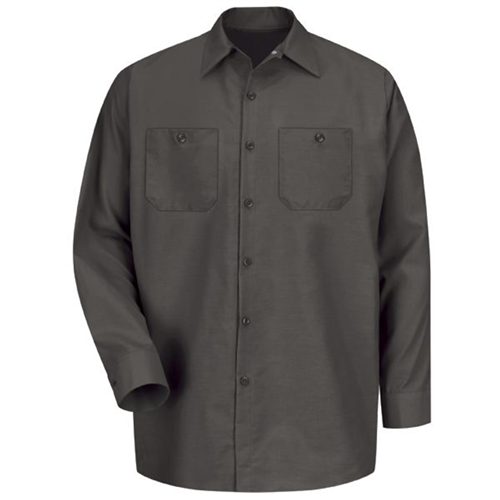 Workwear Outfitters Sp14Ch-Rg-M Long Sleeve Work Shirt Charcoal Medium