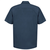 Men's Short Sleeve Indust. Work Shirt Navy, XL