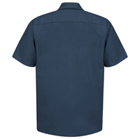 Men's Short Sleeve Indust. Work Shirt Navy, XL