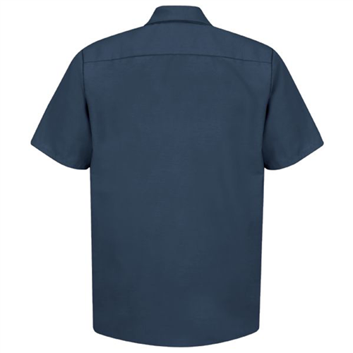 Men's Short Sleeve Indust. Work Shirt Navy, XL