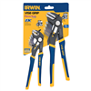 Vise-Grip 2-Piece GrooveLock 8 in. V-Jaw and 10 in. Straight Jaw Pliers Set