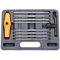 Vim Products BHI100 10 PIece Extra Long SAE Ball Hex Ratcheting T-Handle Set