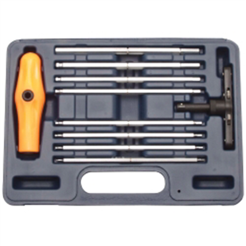 10 PIece Extra Long SAE Ball Hex Ratcheting T-Handle Set