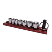 VIM Tools 7-Piece Dual Drive Fractional SAE Shallow Chrome Sockets Set