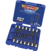 VIM Tools 14-Piece 3/8 in. Square Drive Fractional SAE Extra Long Hex and Ball Hex Driver Set