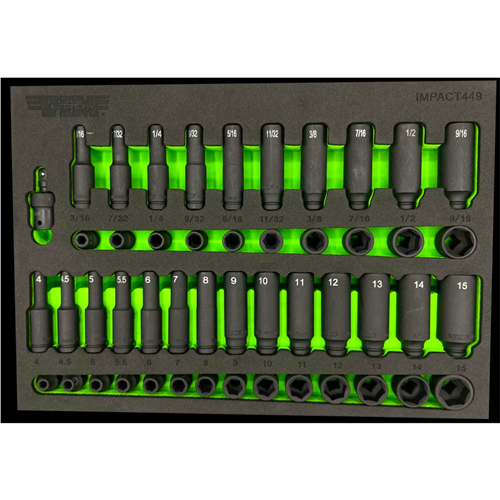 1/4" DR MASTER  IMPACT SOCKET SET 49 PC