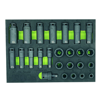 25 PC. 3/8" DR. METRIC  IMPACT SOCKET SET