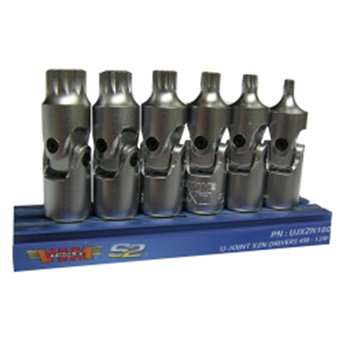 VIM Tools 6-Piece 1/4 in. Drive Universal Joint XZN Triple Square Driver Set