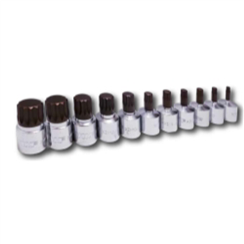 VIM Tools 11-Piece XZN Set, One-Piece Drivers, 3/8 in. Square Drive