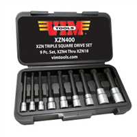 9-Piece XZN Triple Square, Spline Drive Bit Set