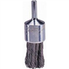 Wire End Brush, 1-1/8" Diameter, .006 Knotted Wire, 1/4" Round Stem, 20,000 RPM Max