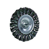 Wire Wheel, 3-1/4" Diameter, .014 Knotted Wire, 1/4" Round Stem, 25,000 RPM Max