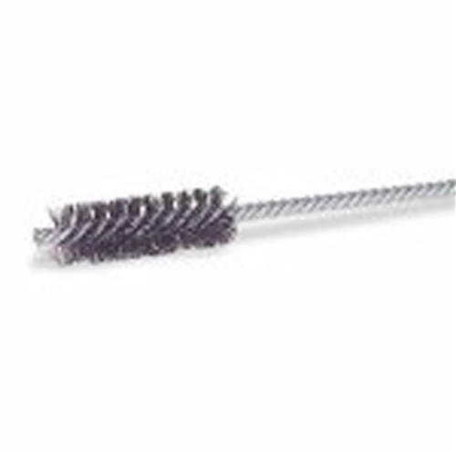 Round Power Tube Brush, 3/4" Diameter, .0104 Wire Size, 5-1/2" Long, Double Stem and Double Spiral