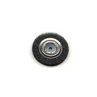 Bench Grinder Wire Wheel, 6" Diameter, Coarse Crimped Wire, Narrow Face, 5/8" to 1/2" Arbor