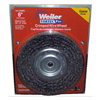 Bench Grinder Wire Wheel, 6" Diameter, Coarse Crimped Wire, Medium Face, 5/8" to 1/2" Arbor