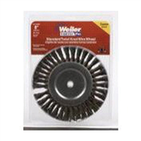 Bench Grinder Wire Wheel, 8" Diameter, Coarse Knotted Wire, Wide Face, 5/8" Arbor