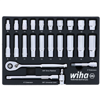 33795</Br>Set Includes - 10 Standard Sockets 8 - 19Mm 10 D
