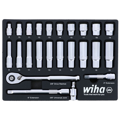 33795 Set Includes - 10 Standard Sockets 8 - 19Mm   10 D