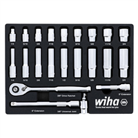 33796</Br>Set Includes - 9 Standard Sockets 1/4? - 3/4? 9