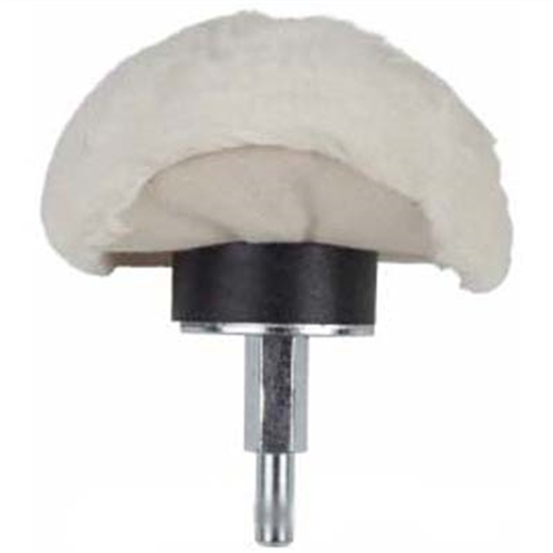 Large Mushroom Ball Metal Buff, 1/4" Shank, 4" Diameter, for Soft, Finish Polishing
