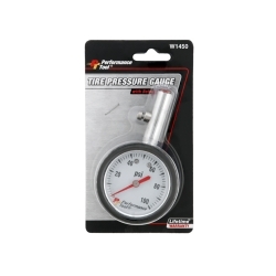 2 inch Round Tire Gauge (White Face)