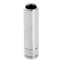 Chrome Socket, 3/8" Drive, 7/16", 6 Point, Deep