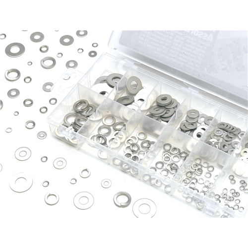 350 Piece Lock and Flat Washer Hardware Kit