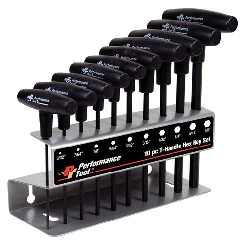 10 Piece SAE T-Handle Hex Key Set