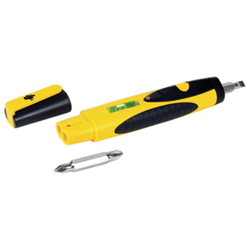 Lighted Screwdriver with Built-In Level, 12 Piece Display