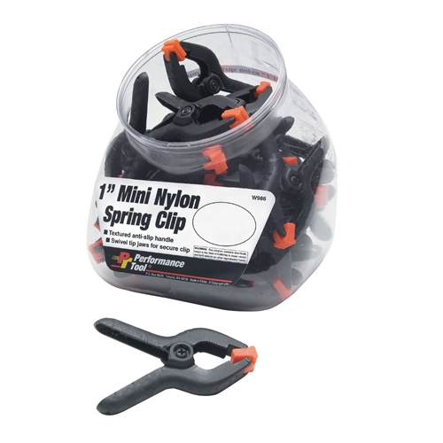 30 Piece 1" Mini Nylon Spring Clamp Fish Bowl Merchandiser