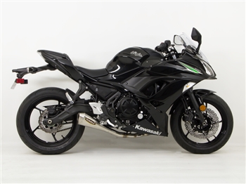 Hindle Full System Kawasaki Ninja 650/Z650 17=25 Evo Megaphone Kit - Satin SS (122)