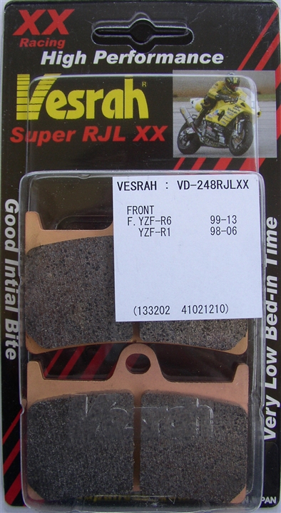 Vesrah Brake Pad VD-248XX  R6/R1 One Pair