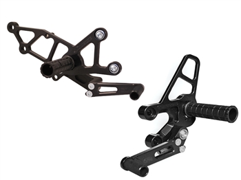 05-4133B - Kawasaki Ninja 300 13-17 Black Eccentric Rearset w/shift and Brake Pedals