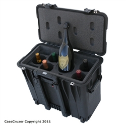 Decanter plus 5 Bottle Wine Carrier with Wheels - WineCruzer