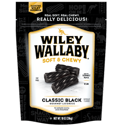 Wiley Wallaby Aussie Style Black Licorice (Economy Case Pack) 10 Oz Bag (Pack of 10)