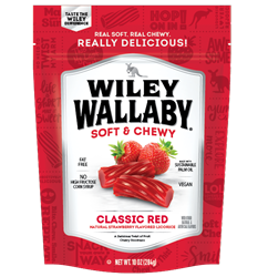 Wiley Wallaby Gourmet Australian Style Liquorice Gourmet Red Liquorice, 10-Ounce (Pack of 10)