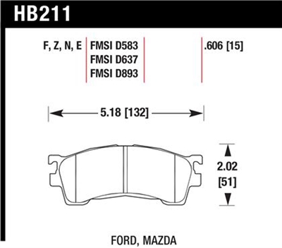 Hawk HP-Plus Front Street/Track Compound Brake Pads