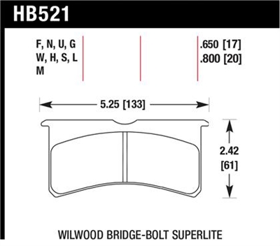 Hawk HP-Plus replacement pads for Wilwood Superlite 6R and 4R calipers