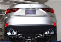 Invidia Q300 Axle-Back Exhaust System with Rolled Titanium Burnt Tip for Lexus IS250/350