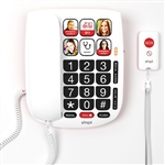 memory picture phone large photo buttons smpl SIMPLE Senior Alzheimer's Dementia landline with SOS alert pendant