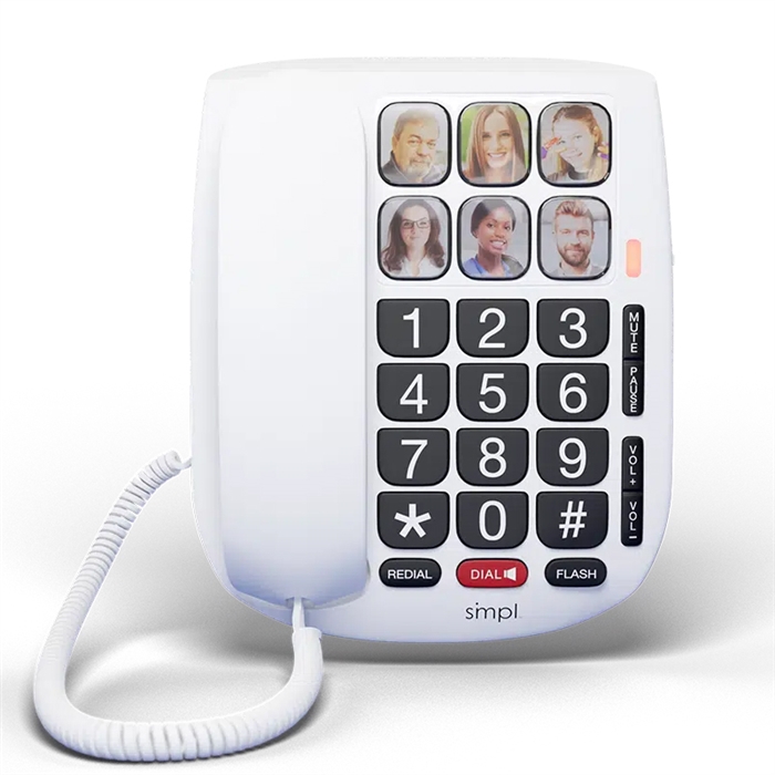 Memory Picture Phone for Seniors | Telephones for Dementia, Hearing  Impaired and Memory Loss | Large Button Phone w/ Photos + Numbers |  Amplified | Alzstore