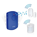 door alarm monitor with remote portable alarm kit for wandering Alzheimer's dementia elderly SMPL motion sensor option medical alert pendant