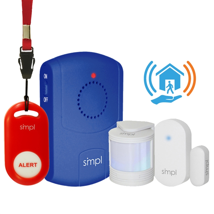 Simple Door Alarm Sensor w/ Portable Alarm Alert | Alzheimer's, Dementia  and Elderly Door Alarm Kit | Motion Sensor Option | Alert Call Button |  Expandable | Alzstore