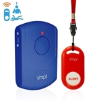 medical alert pendant with remote portable alarm kit for seniors and those with Alzheimer's dementia elderly SMPL medical alert pendant