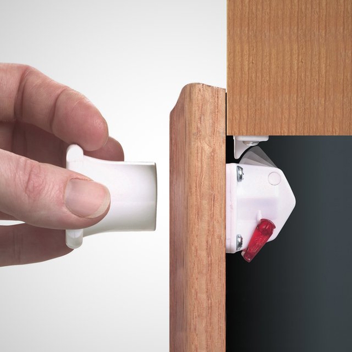 Magnetic Cabinet Locks - Child Safety Latches - Baby Proofing