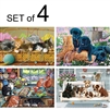 easy and simple puzzles for adults with dementia or Alzheimer's cats kittens dogs feline