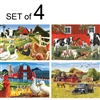 easy and simple puzzles for adults with dementia or Alzheimer's farms horses ducks chickens pigs cows